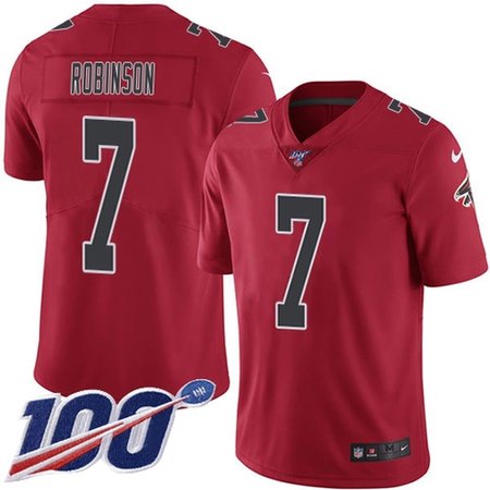 Nike Falcons #7 Bijan Robinson Red Stitched Youth NFL Limited Rush 100th Season Jersey