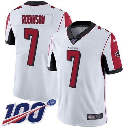 Nike Falcons #7 Bijan Robinson White Stitched Youth NFL 100th Season Vapor Untouchable Limited Jersey