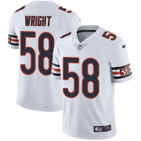 Nike Bears #58 Darnell Wright White Men's Stitched NFL Vapor Untouchable Limited Jersey