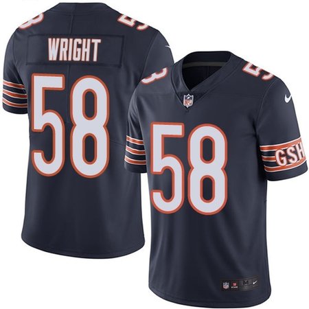 Nike Bears #58 Darnell Wright Navy Blue Team Color Men's Stitched NFL Vapor Untouchable Limited Jersey