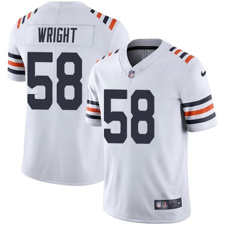 Nike Bears #58 Darnell Wright White Men's 2019 Alternate Classic Stitched NFL Vapor Untouchable Limited Jersey