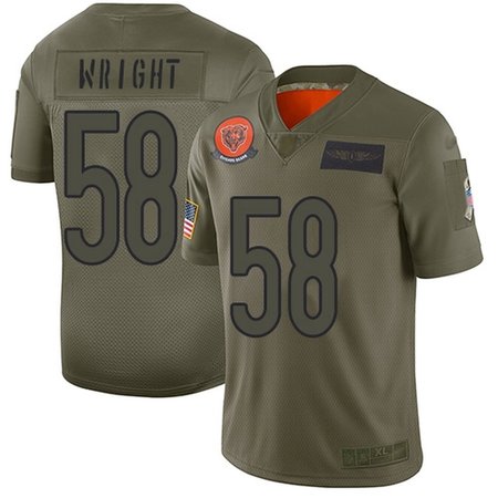Nike Bears #58 Darnell Wright Camo Men's Stitched NFL Limited 2019 Salute To Service Jersey