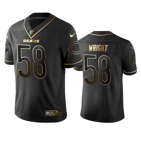 Nike Bears #58 Darnell Wright Black Golden Limited Edition Stitched NFL Jersey