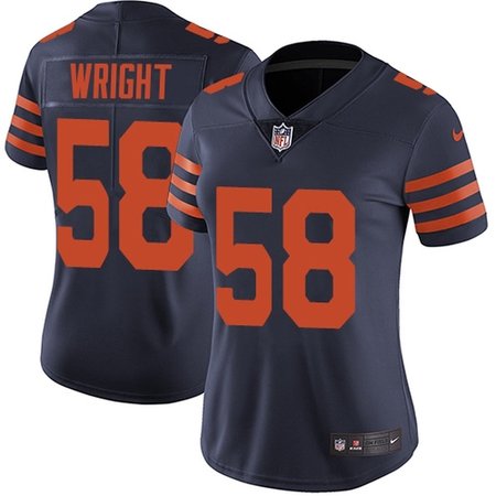 Nike Bears #58 Darnell Wright Navy Blue Alternate Women's Stitched NFL Vapor Untouchable Limited Jersey