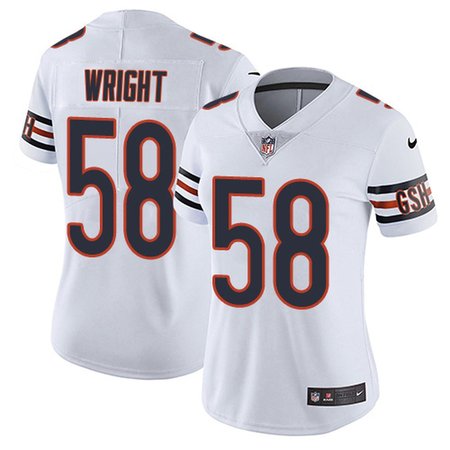 Nike Bears #58 Darnell Wright White Women's Stitched NFL Vapor Untouchable Limited Jersey