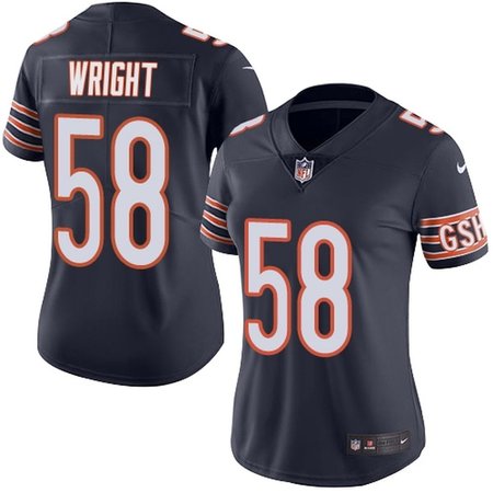 Nike Bears #58 Darnell Wright Navy Blue Team Color Women's Stitched NFL Vapor Untouchable Limited Jersey