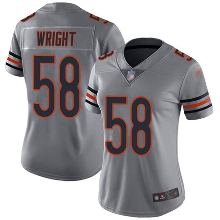 Nike Bears #58 Darnell Wright Silver Women's Stitched NFL Limited Inverted Legend Jersey