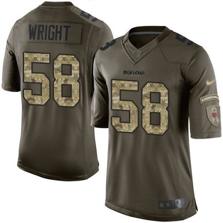 Nike Bears #58 Darnell Wright Green Youth Stitched NFL Limited 2015 Salute To Service Jersey