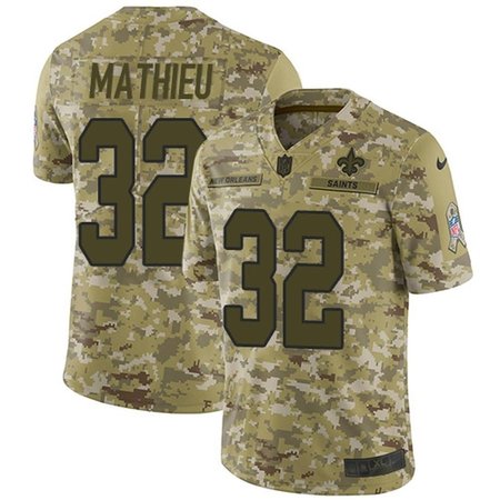 Nike Saints #32 Tyrann Mathieu Camo Men's Stitched NFL Limited 2018 Salute To Service Jersey