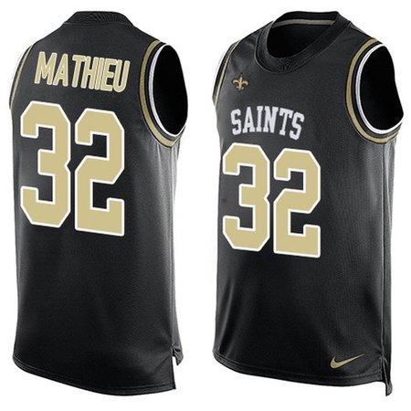 Nike Saints #32 Tyrann Mathieu Black Team Color Men's Stitched NFL Limited Tank Top Jersey