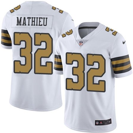 Nike Saints #32 Tyrann Mathieu White Men's Stitched NFL Limited Rush Jersey