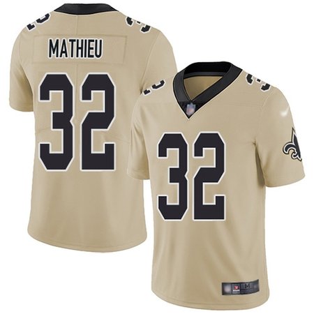 Nike Saints #32 Tyrann Mathieu Gold Men's Stitched NFL Limited Inverted Legend Jersey