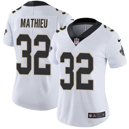 Nike Saints #32 Tyrann Mathieu White Women's Stitched NFL Vapor Untouchable Limited Jersey