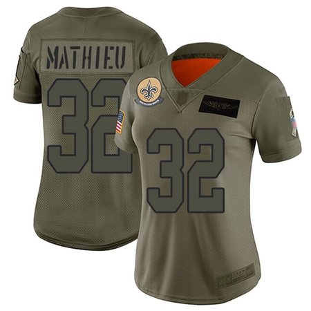 Nike Saints #32 Tyrann Mathieu Camo Women's Stitched NFL Limited 2019 Salute To Service Jersey