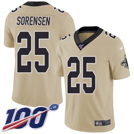 Nike Saints #25 Daniel Sorensen Gold Men's Stitched NFL Limited Inverted Legend 100th Season Jersey