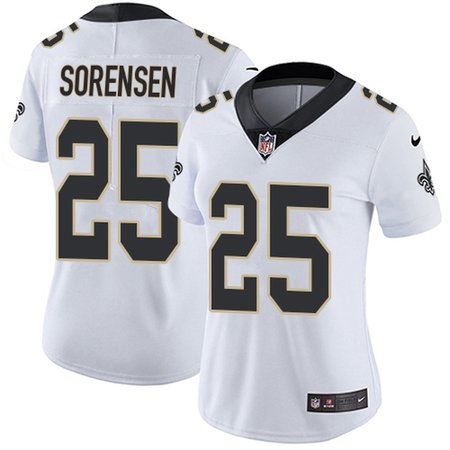 Nike Saints #25 Daniel Sorensen White Women's Stitched NFL Vapor Untouchable Limited Jersey