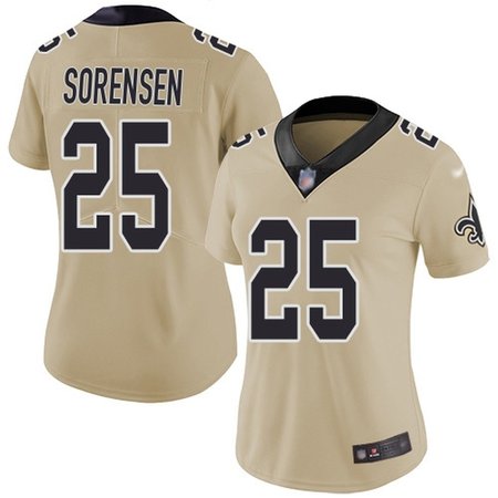 Nike Saints #25 Daniel Sorensen Gold Women's Stitched NFL Limited Inverted Legend Jersey
