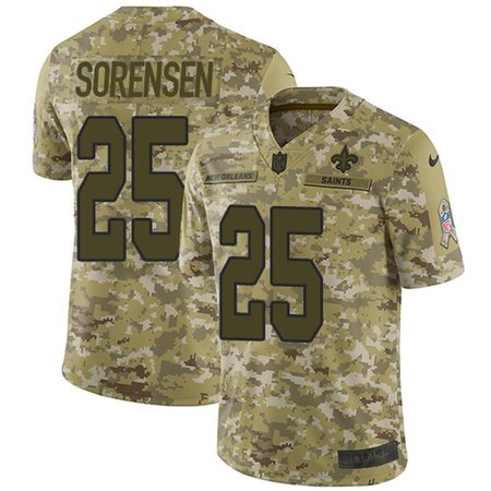 Nike Saints #25 Daniel Sorensen Camo Youth Stitched NFL Limited 2018 Salute To Service Jersey
