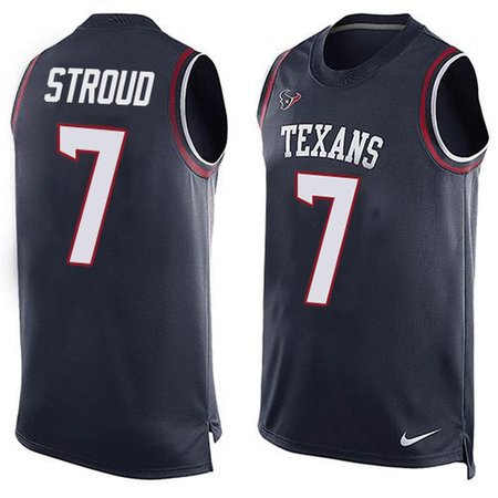 Nike Texans #7 C.J. Stroud Navy Blue Team Color Men's Stitched NFL Limited Tank Top Jersey