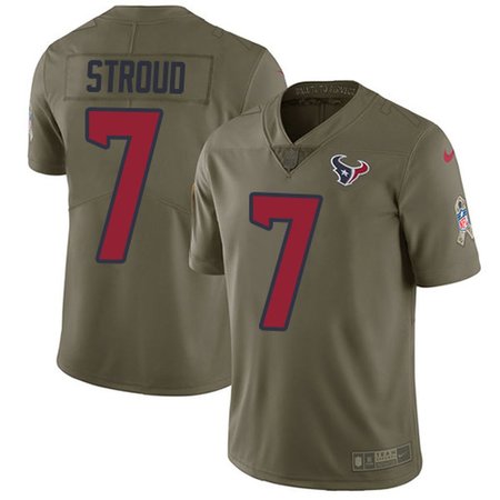 Nike Texans #7 C.J. Stroud Olive Men's Stitched NFL Limited 2017 Salute To Service Jersey