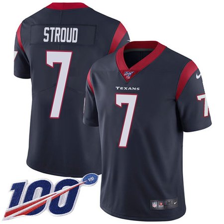 Nike Texans #7 C.J. Stroud Navy Blue Team Color Men's Stitched NFL 100th Season Vapor Untouchable Limited Jersey
