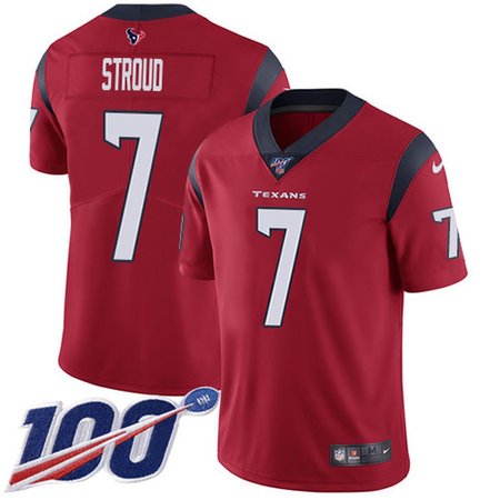 Nike Texans #7 C.J. Stroud Red Alternate Men's Stitched NFL 100th Season Vapor Untouchable Limited Jersey