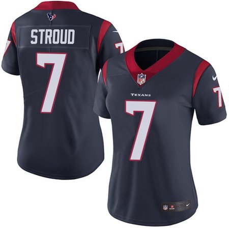 Nike Texans #7 C.J. Stroud Navy Blue Team Color Women's Stitched NFL Vapor Untouchable Limited Jersey