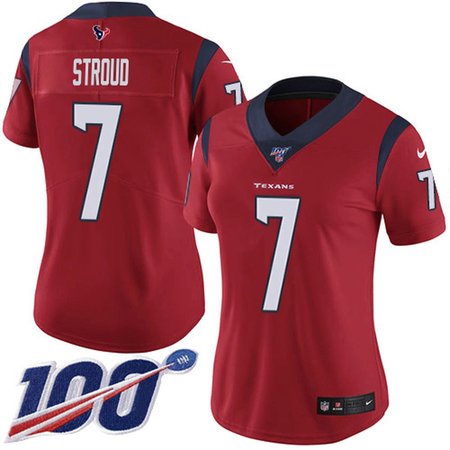 Nike Texans #7 C.J. Stroud Red Alternate Women's Stitched NFL 100th Season Vapor Untouchable Limited Jersey