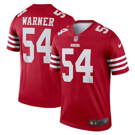 Nike 49ers #54 Fred Warner Red Team Color Men's Stitched NFL Legend Jersey