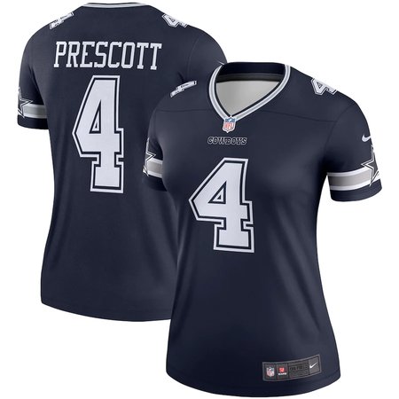 Nike Cowboys #4 Dak Prescott Navy Blue Team Color Women's Stitched NFL Legend Jersey