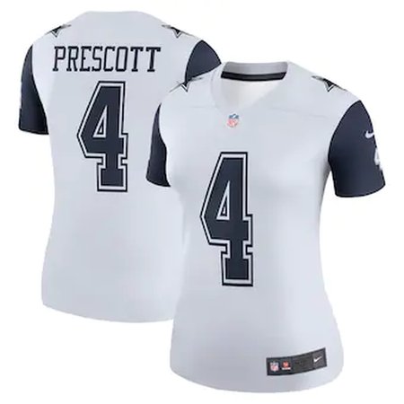 Nike Cowboys #4 Dak Prescott White Women's Stitched NFL Legend Jersey