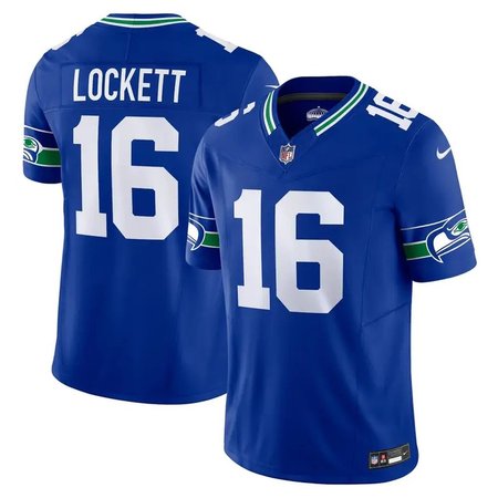 Men's Seattle Seahawks #16 Tyler Lockett Royal 2023 F.U.S.E. Vapor Limited Stitched Jersey