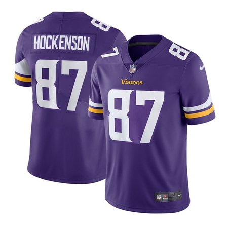 Minnesota Vikings #87 T.J. Hockenson Nike Men's Purple Vapor Limited Jersey