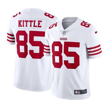 Nike 49ers #85 George Kittle White Rush Men's Stitched NFL Vapor Untouchable Limited Jersey