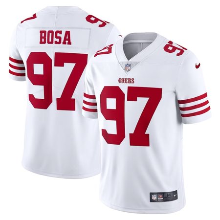 Nike 49ers #97 Nick Bosa White Men's Stitched NFL Vapor Untouchable Limited Jersey