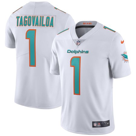 Nike Dolphins #1 Tua Tagovailoa White Men's Stitched NFL Vapor Untouchable Limited Jersey