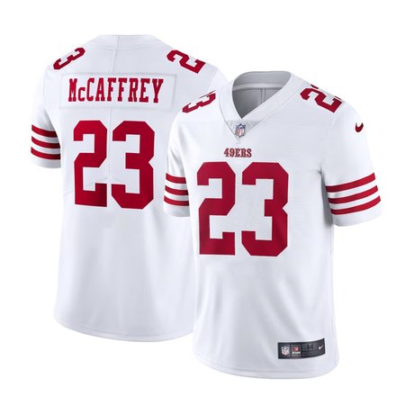 San Francisco 49ers #23 Christian McCaffrey White Nike Men's 2022-23 Limited Stitched NFL Vapor Untouchable Jersey