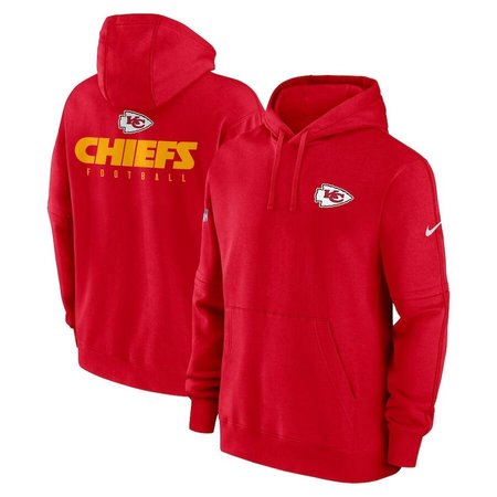 Kansas City Chiefs Nike Sideline Club Fleece Pullover Men's 2023 NFL Red Hoodie