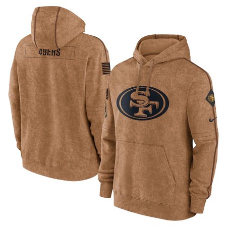 Men's Nike Brown San Francisco 49ers 2023 Salute To Service Club Pullover Hoodie