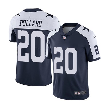 Nike Cowboys #20 Tony Pollard Navy Blue Men's Stitched NFL Vapor Untouchable Limited Jersey